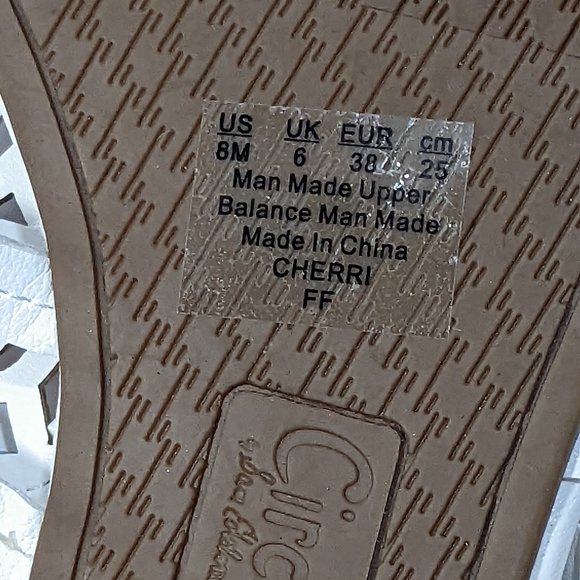 Circus by Sam Edelman CHERRI White Flat Sandals Women's Size 8 M - Picture 10 of 11